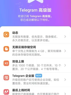 telegram 解锁高级会员与企业会员